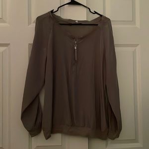 Jennifer Lopez Gray/Periwinkle Blouse